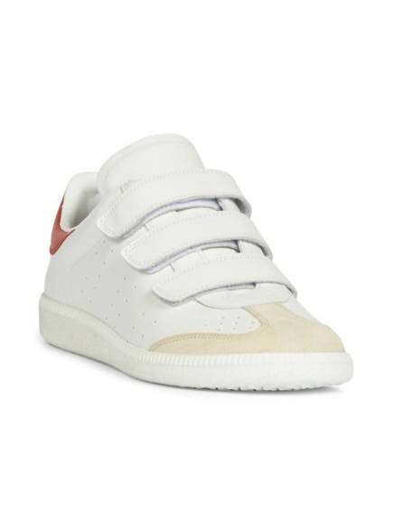 NEW ISABEL MARANT beth leather sneakers in cream - Picture 2 of 6